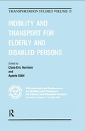 Cover: Mobility and Transport for Elderly and Disabled Patients - Routledge