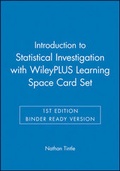 Cover: Introduction to Statistical Investigations 1e Binder Ready Version + WileyPLUS Learning Space Registration Card - Wiley