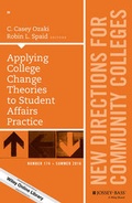 Cover: Applying College Change Theories to Student Affairs Practice - Wiley