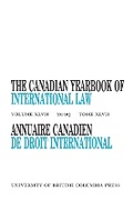 Cover: The Canadian Yearbook of International Law, Vol. 47, 2009 - University of British Columbia Press