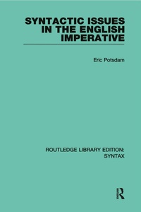 Abbildung von: Syntactic Issues in the English Imperative - Routledge