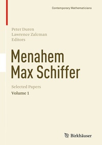 Abbildung von: Menahem Max Schiffer: Selected Papers Volume 1 - Birkhauser Boston Inc