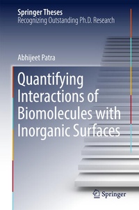 Enlarge image Cover: Quantifying Interactions of Biomolecules with Inorganic Surfaces - Springer
