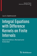 Cover: Integral Equations with Difference Kernels on Finite Intervals - Birkh&auml;user