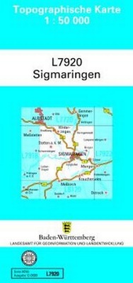 Abbildung von: L7920 Sigmaringen - Landesamt für Geoinformation und Landentwicklung Baden-Württemberg (LGL)