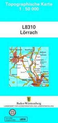 Abbildung von: L8310 Lörrach - Landesamt für Geoinformation und Landentwicklung Baden-Württemberg (LGL)