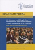 Cover: Die Bedeutung von Bildung in einer Dienstleistungs- und Wissensgesellschaft. Welchen Bildungsauftrag hat die Universit&auml;t? - Wissenschaftliche Verlagsgesellschaft