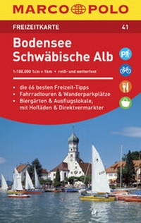 Abbildung von: MARCO POLO Freizeitkarte Blatt 41 Bodensee, Schwäbische Alb 1:100 000 - MAIRDUMONT