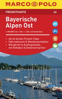 Abbildung von: MARCO POLO Freizeitkarte Blatt 46 Bayerische Alpen Ost 1:100 000 - MAIRDUMONT