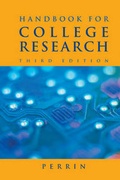 Cover: Handbook for College Research (with 2009 MLA Update Card) - Heinle & Heinle Publishers Inc.,U.S.