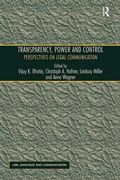 Cover: Transparency, Power, and Control - Routledge