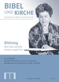 Cover: Bibel und Kirche / Bibliolog - Katholisches Bibelwerk e.V.