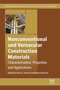 Cover: Nonconventional and Vernacular Construction Materials - Woodhead Publishing