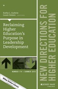 Cover: Reclaiming Higher Education's Purpose in Leadership Development - Wiley