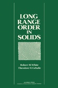 Cover: Long Range Order in Solids - Academic Press