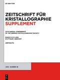 Cover: 24th Annual Conference of the German Crystallographic Society, March 14-17, 2016, Stuttgart, Germany - De Gruyter