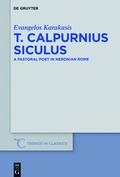 Cover: T. Calpurnius Siculus - De Gruyter