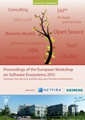 Cover: Proceedings of the European Workshop on Software Ecosystems 2015 - BoD - Books on Demand