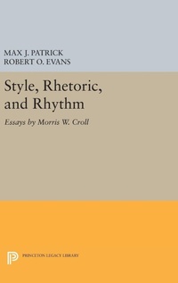 Enlarge image Cover: Style, Rhetoric, and Rhythm - Princeton University Press