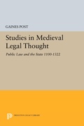 Cover: Studies in Medieval Legal Thought - Princeton University Press
