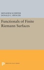 Cover: Functionals of Finite Riemann Surfaces - Princeton University Press