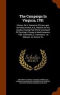 Cover: The Campaign in Virginia, 1781 - Arkose Press