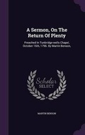 Cover: A Sermon, On The Return Of Plenty - Palala Press