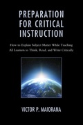 Cover: Preparation for Critical Instruction - Rowman & Littlefield Publishers