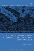 Cover: European Law on Unfair Commercial Practices and Contract Law - Hart Publishing