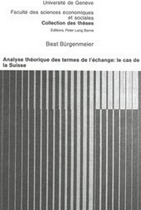 Abbildung von: Analyse théorique des termes de l'échange: le cas de la Suisse - Peter Lang Verlag