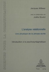 Abbildung von: L'analyse relationnelle - Peter Lang Verlag