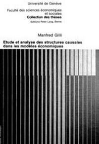 Abbildung von: Etude et analyse des structures causales dans les modèles économiques - Peter Lang Verlag