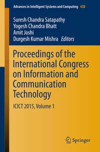 Enlarge image Cover: Proceedings of the International Congress on Information and Communication Technology - Springer