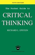 Cover: The Pocket Guide to Critical Thinking fifth edition - Advanced Reasoning Forum
