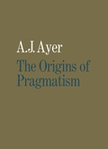 Cover: The Origins of Pragmatism - Palgrave Macmillan