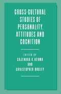 Cover: Cross-Cultural Studies of Personality, Attitudes and Cognition - Palgrave Macmillan