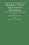 Cover: Monetary Theory and Economic Institutions - Palgrave Macmillan