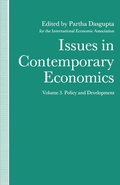 Cover: Issues in Contemporary Economics - Palgrave Macmillan