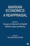 Cover: Marxian Economics: A Reappraisal - Palgrave Macmillan