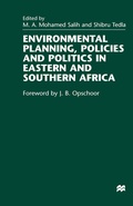 Cover: Environmental Planning, Policies and Politics in Eastern and Southern Africa - Palgrave Macmillan
