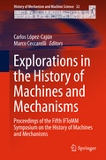 Cover: Explorations in the History of Machines and Mechanisms - Springer