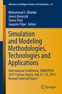 Cover: Simulation and Modeling Methodologies, Technologies and Applications - Springer