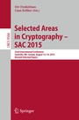 Cover: Selected Areas in Cryptography - SAC 2015 - Springer