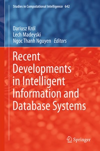 Enlarge image Cover: Recent Developments in Intelligent Information and Database Systems - Springer