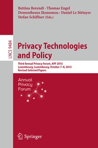 Abbildung von: Privacy Technologies and Policy - Springer