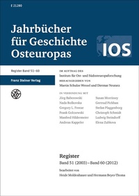 Abbildung von: Jahrbücher für Geschichte Osteuropas - Neue Folge - Franz Steiner Verlag