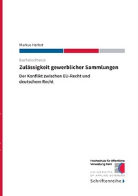 Abbildung von: Zulässigkeit gewerblicher Sammlungen - BoD - Books on Demand