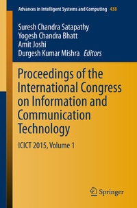 Enlarge image Cover: Proceedings of the International Congress on Information and Communication Technology - Springer