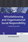 Cover: Whistleblowing and Organizational Social Responsibility - Routledge