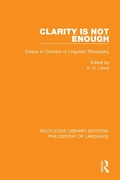 Cover: Clarity Is Not Enough - Routledge